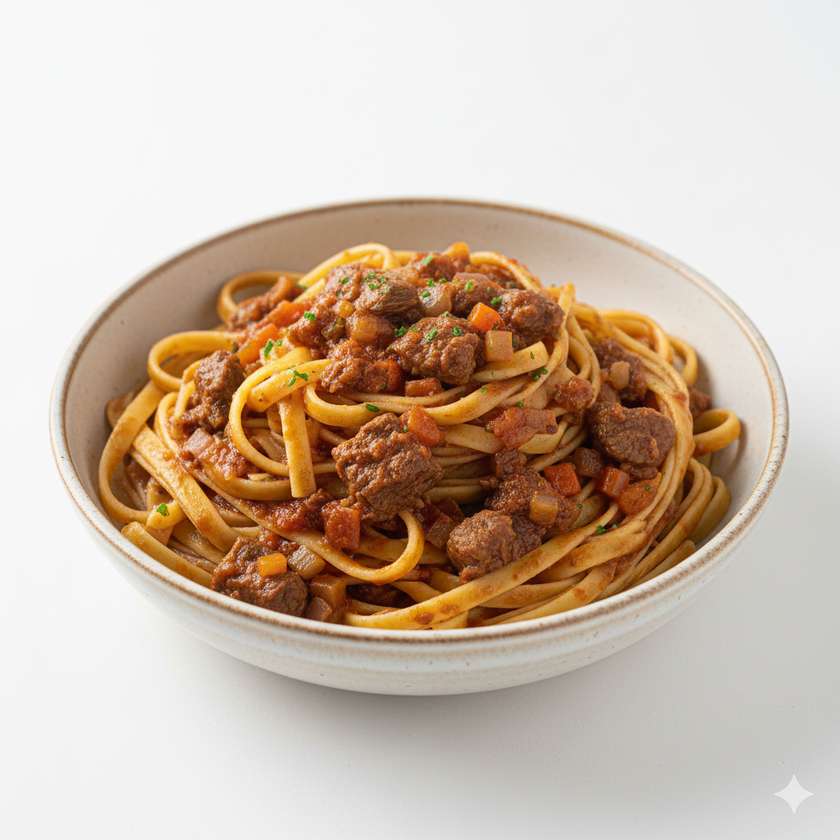 Tagliatelle con Ragu` di Manzo (g)