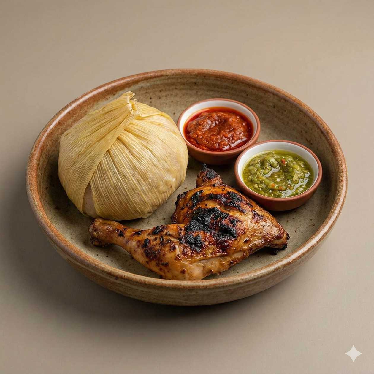 Ga Kenkey and Grilled Chicken