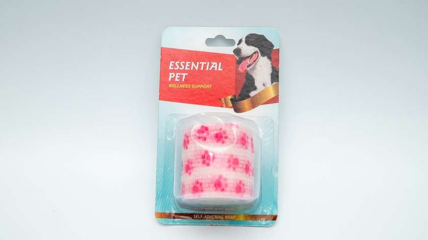 Essential Pet Wound Bandage for Dogs and Cats, Adhesive Bandage Tape, 2.5cm x 10m (Colors Vary)