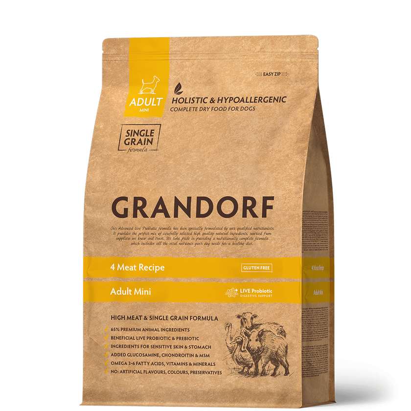 Grandorf 4 Meat for Adult Mini Dogs - 500gr (by weight)
