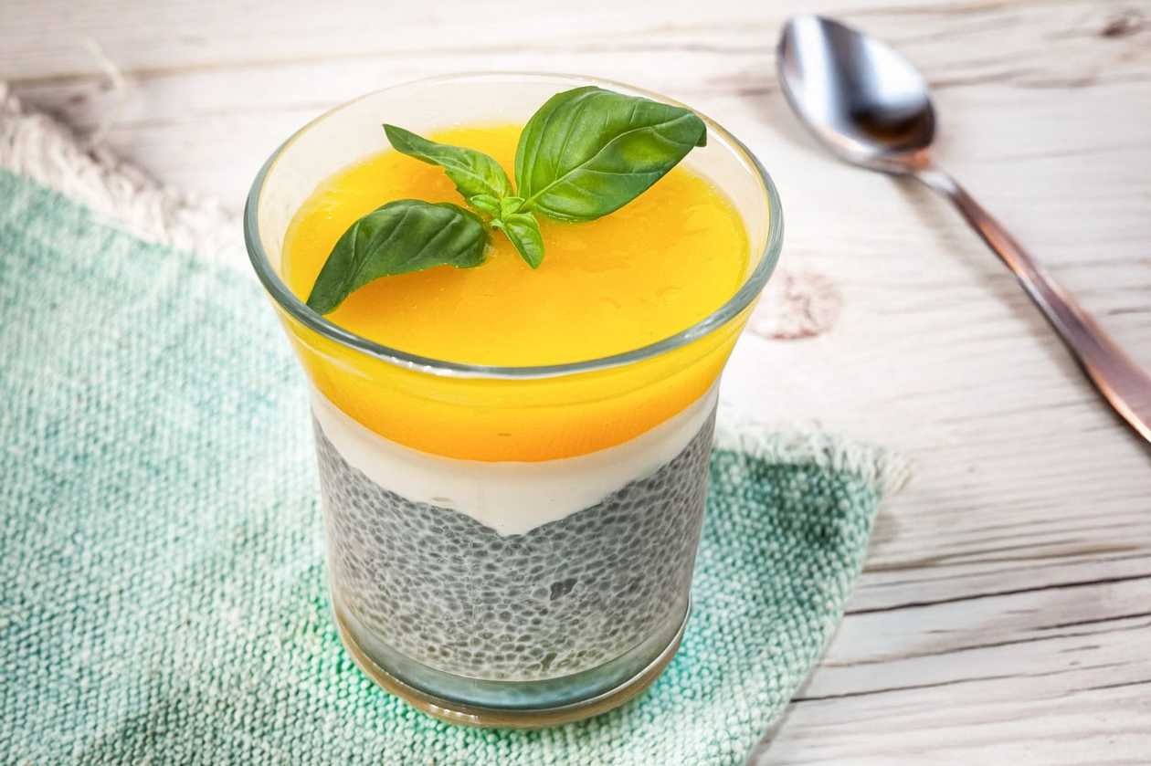 Chia Pudding with Mango Puree