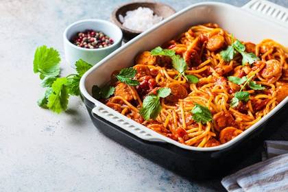 Beef & Chicken Spaghetti
