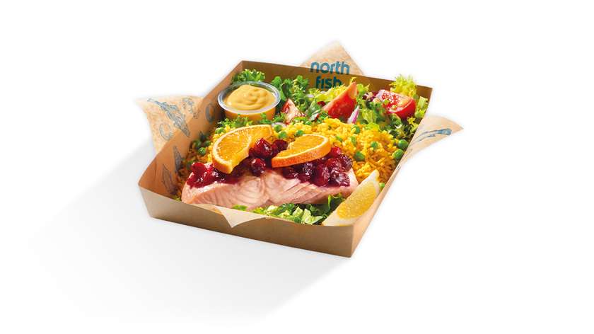 Salmon with Cranberry Dinner Set