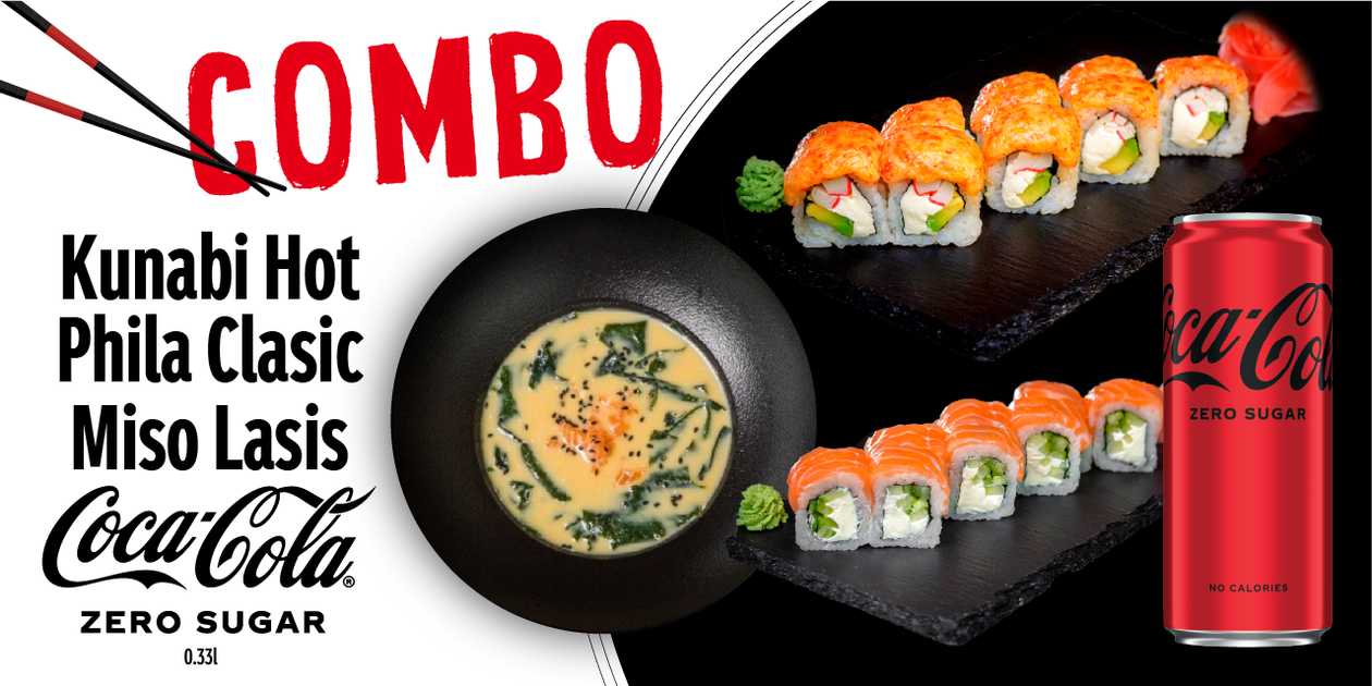 KunabiHot+PhilaClasic+Miso Salmon +cola 0.330