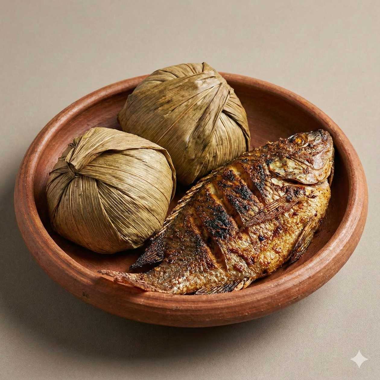 Fante Kenkey with full grilled tilapia