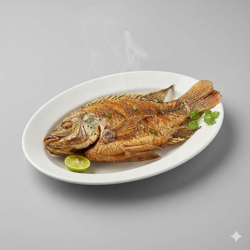 Full fried tilapia