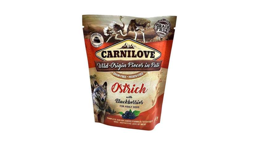 Carnilove Wet Food with Ostrich and Cranberries for Dogs 300gr