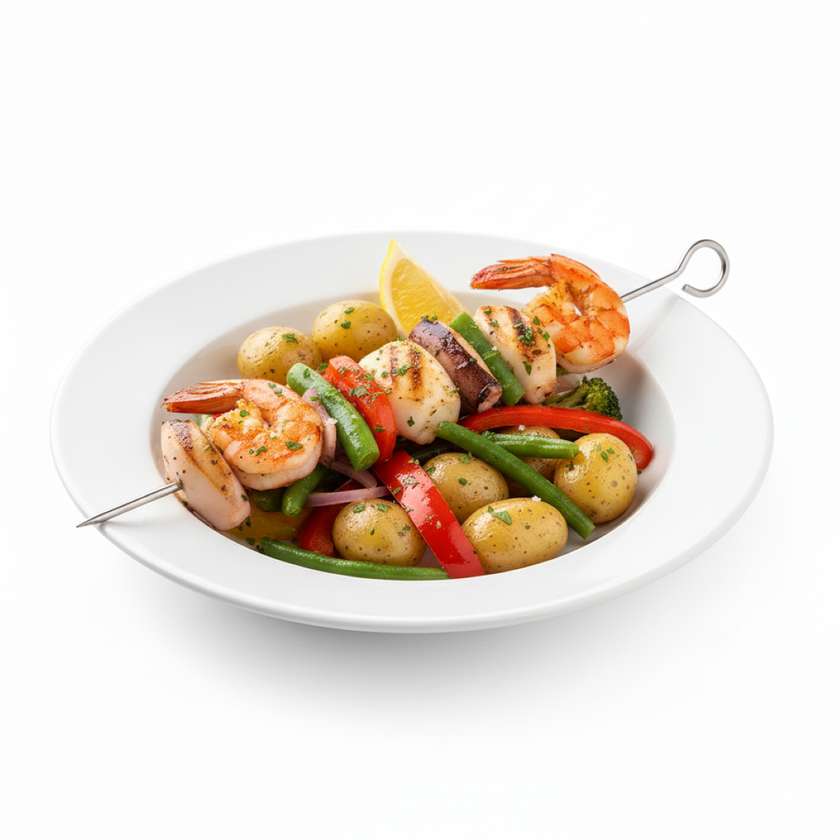 Espetada de Lulas com Gambas 1 Pessoa