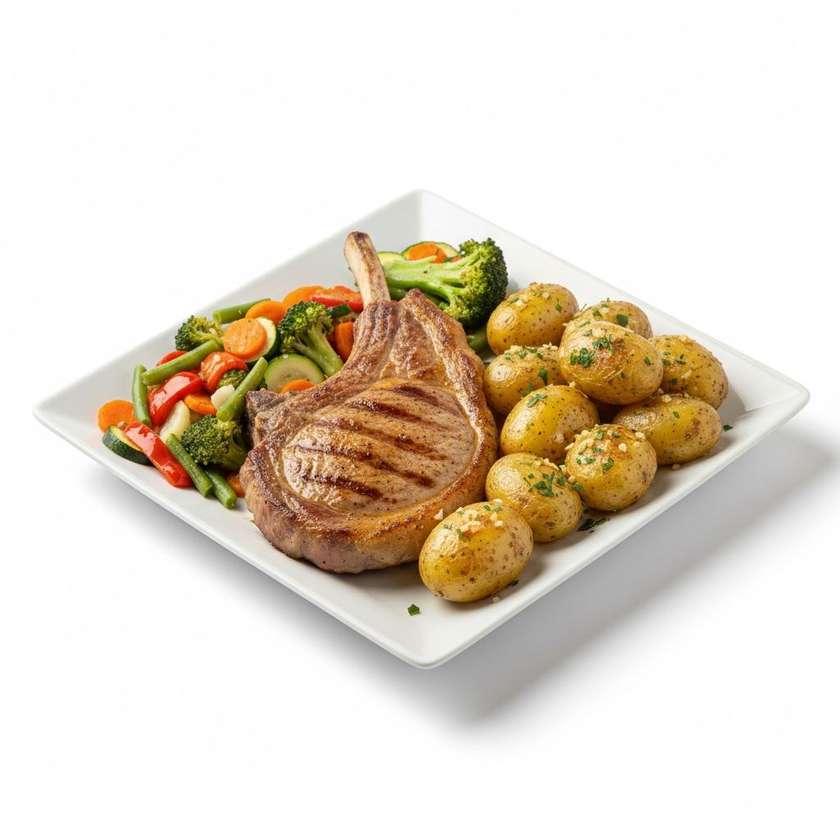 Lombinhos com Batata a Murro 1 Pessoa