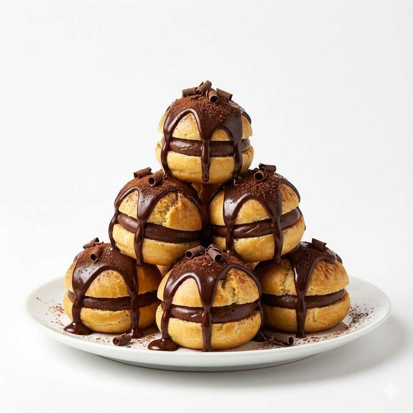 Dark Chocolate Profiteroles
