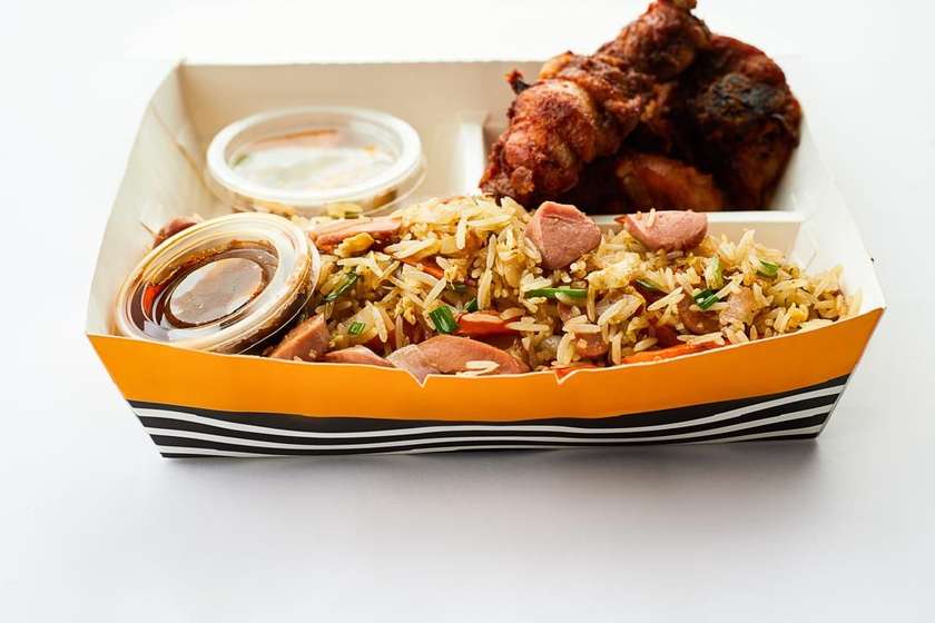 2pcs Drumstick Fried Rice or Jollof rice
