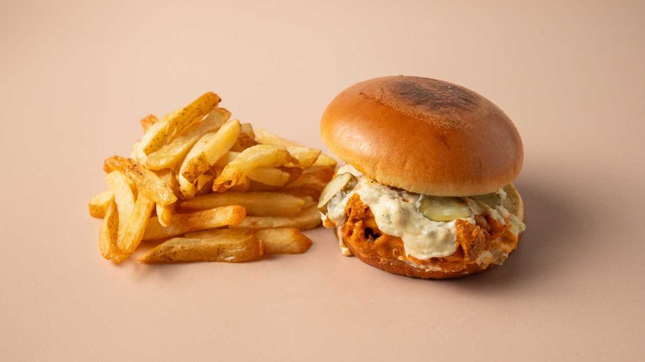 Buffalo Chicken Burger Meal