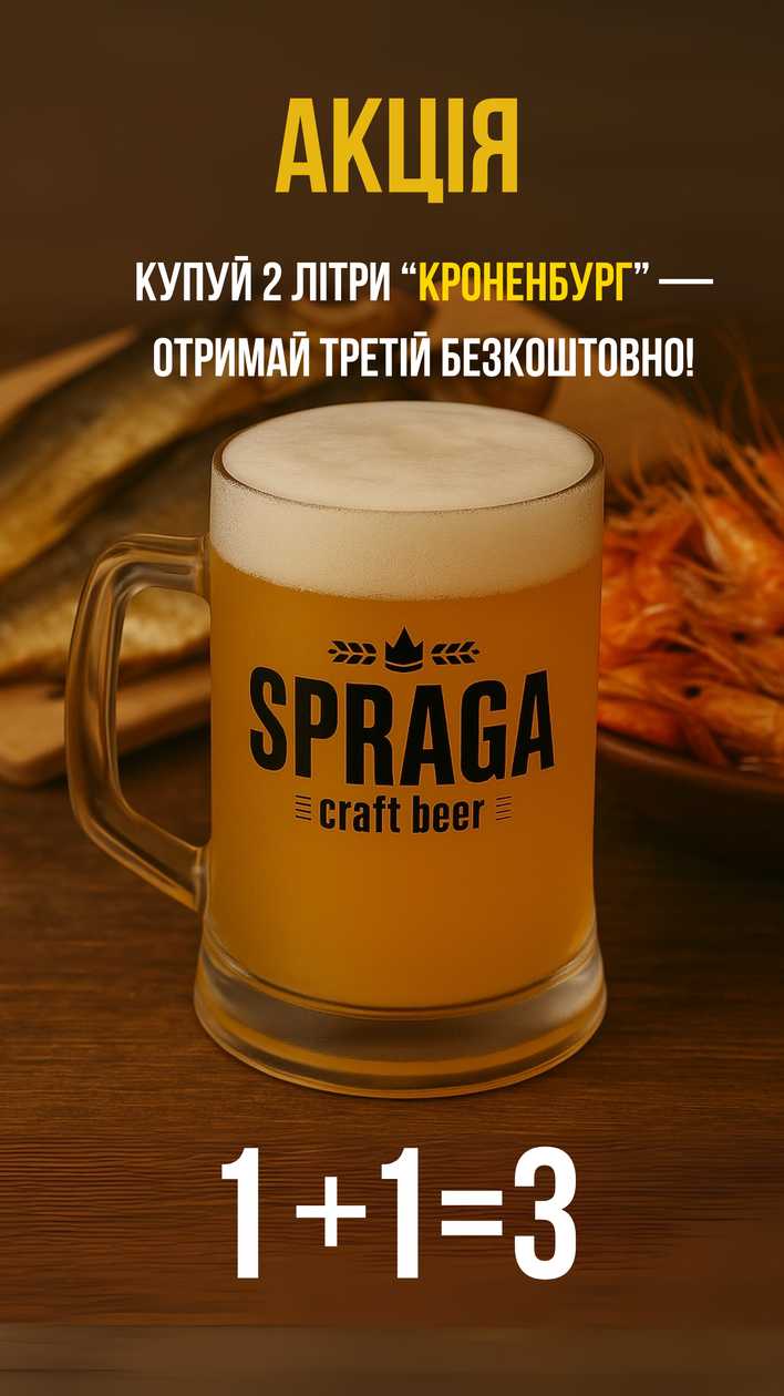 Promotion: Lviv Beer Kronenbourg Blanche 1+1=3 L!