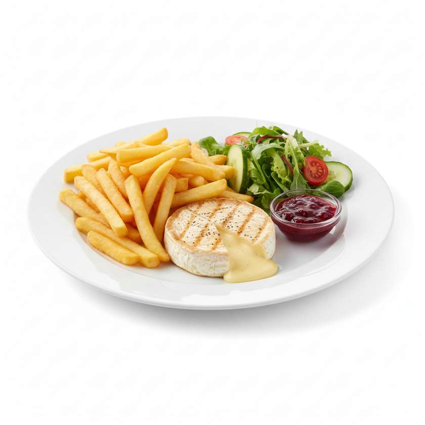 Grilled Camembert, fries