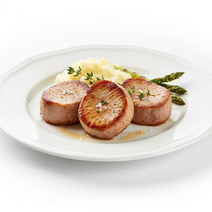 Pork medallions made of sirloin