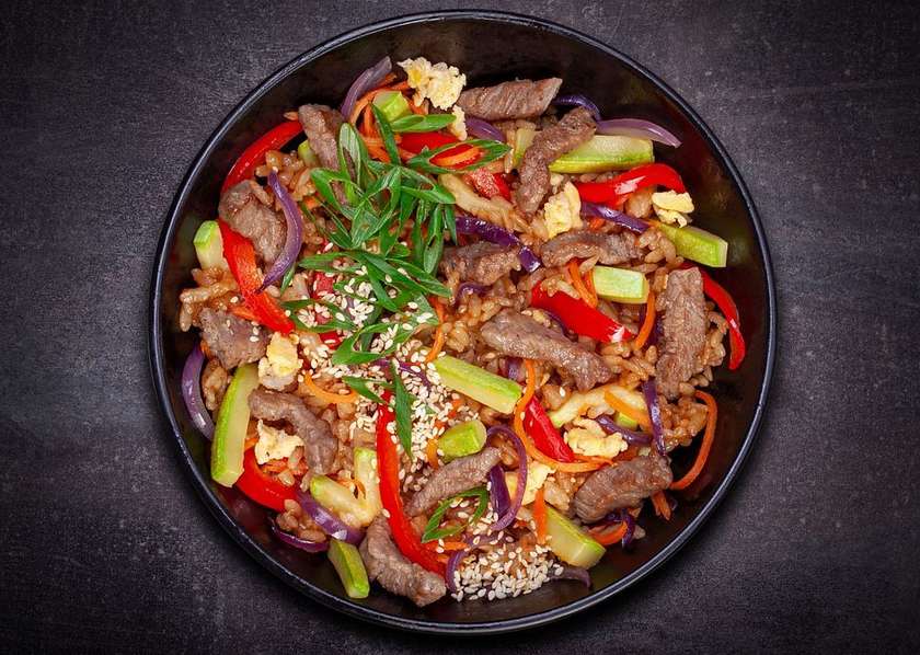 Рис з телятиною