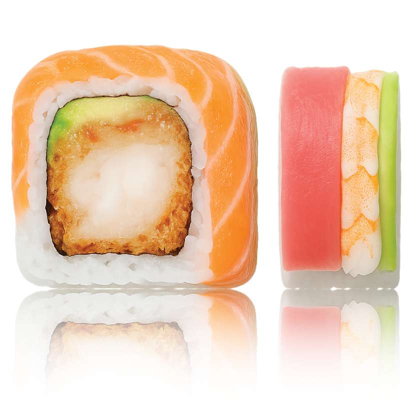 "Crispy RAINBOW" kaburi maki 8 pcs.