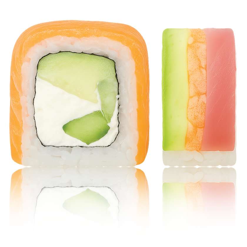 "RAINBOW" kaburi maki 8 pcs.