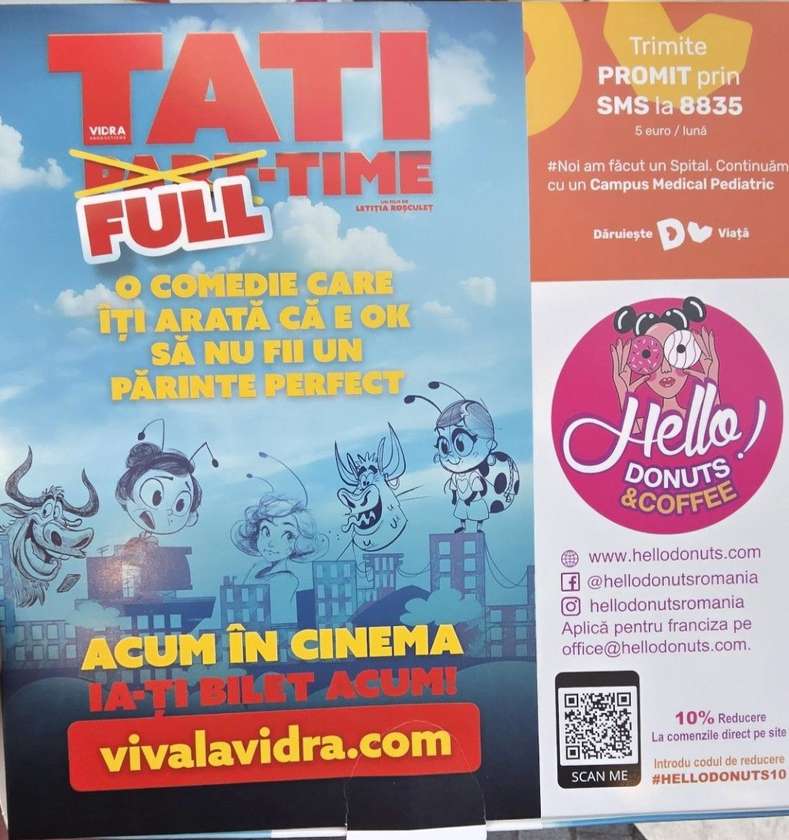 4 Donuts si 1 Bautura 500 ml la un Pret Special