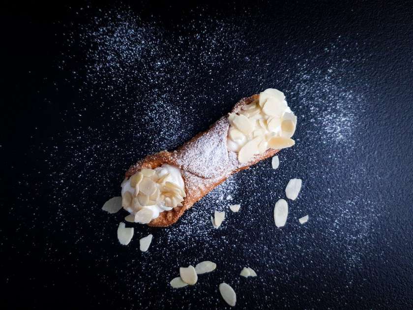 Holy Cannoli with Almond Flakes