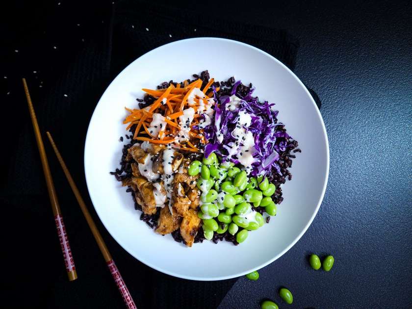 Black Rice Chicken Bowl