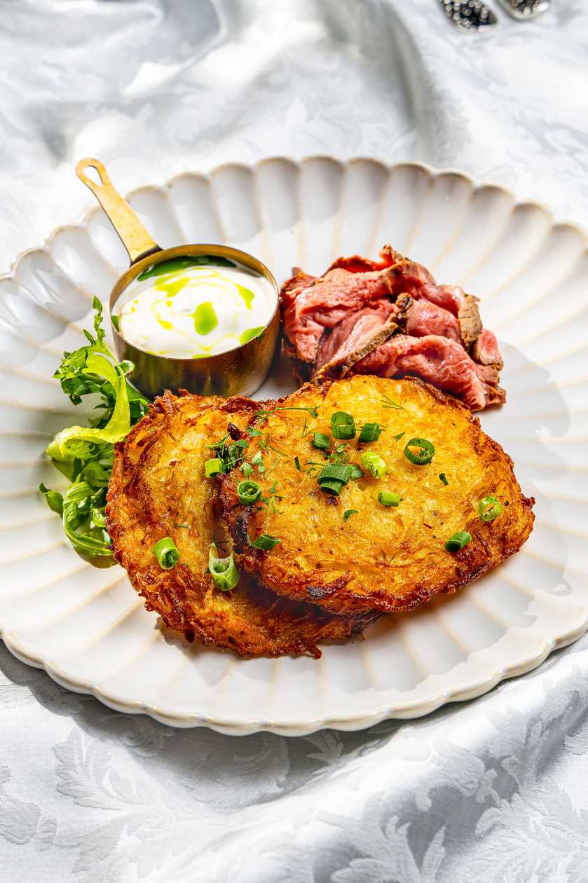Potato Pancake with Roast Beef