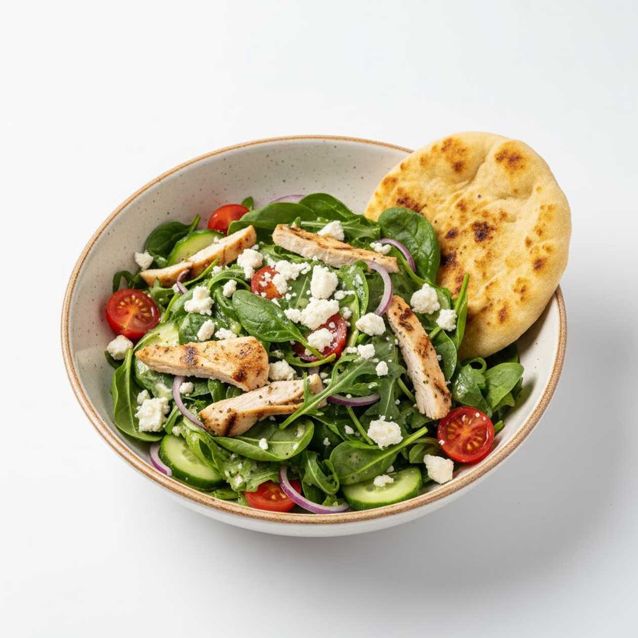 Kurací šalát so syrom a plackou