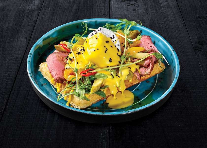 Вафлі з ростбіфом