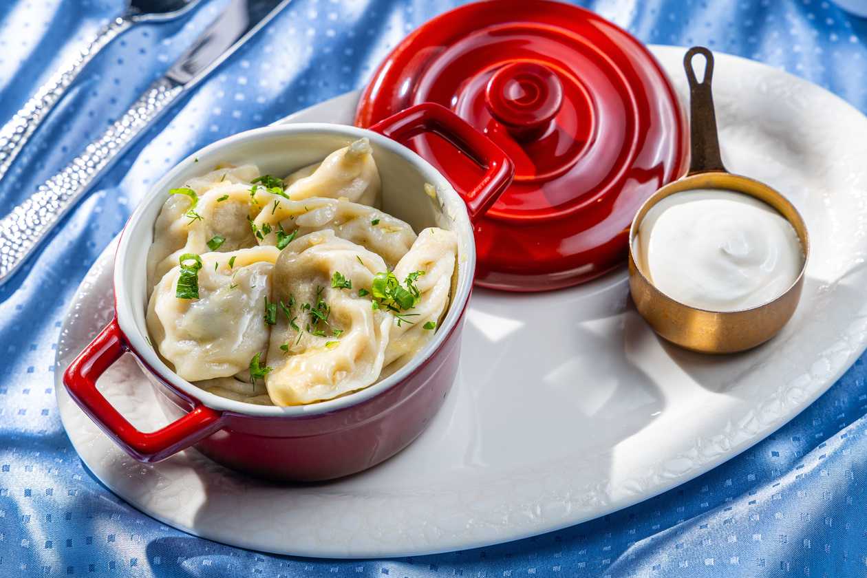 Handmade Vareniki with Potato and Mushrooms