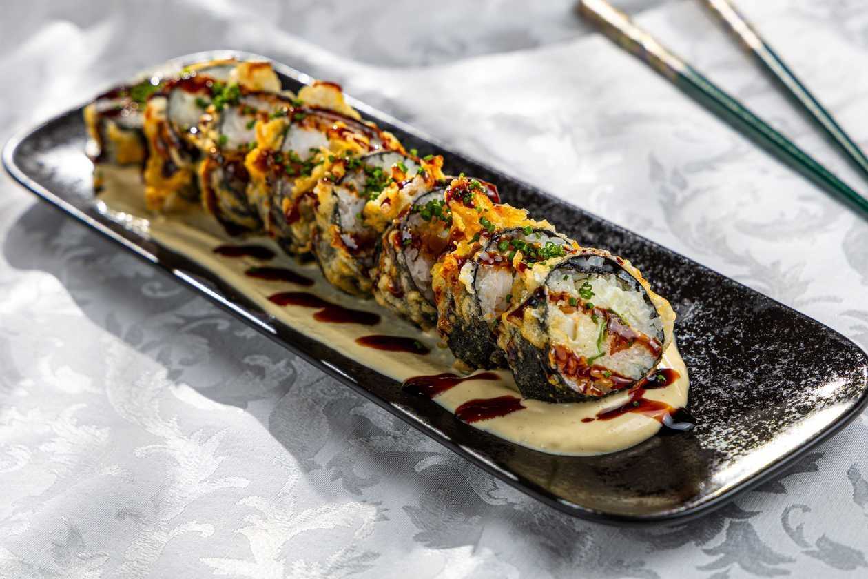 Tempura Maki with Salmon and Crab