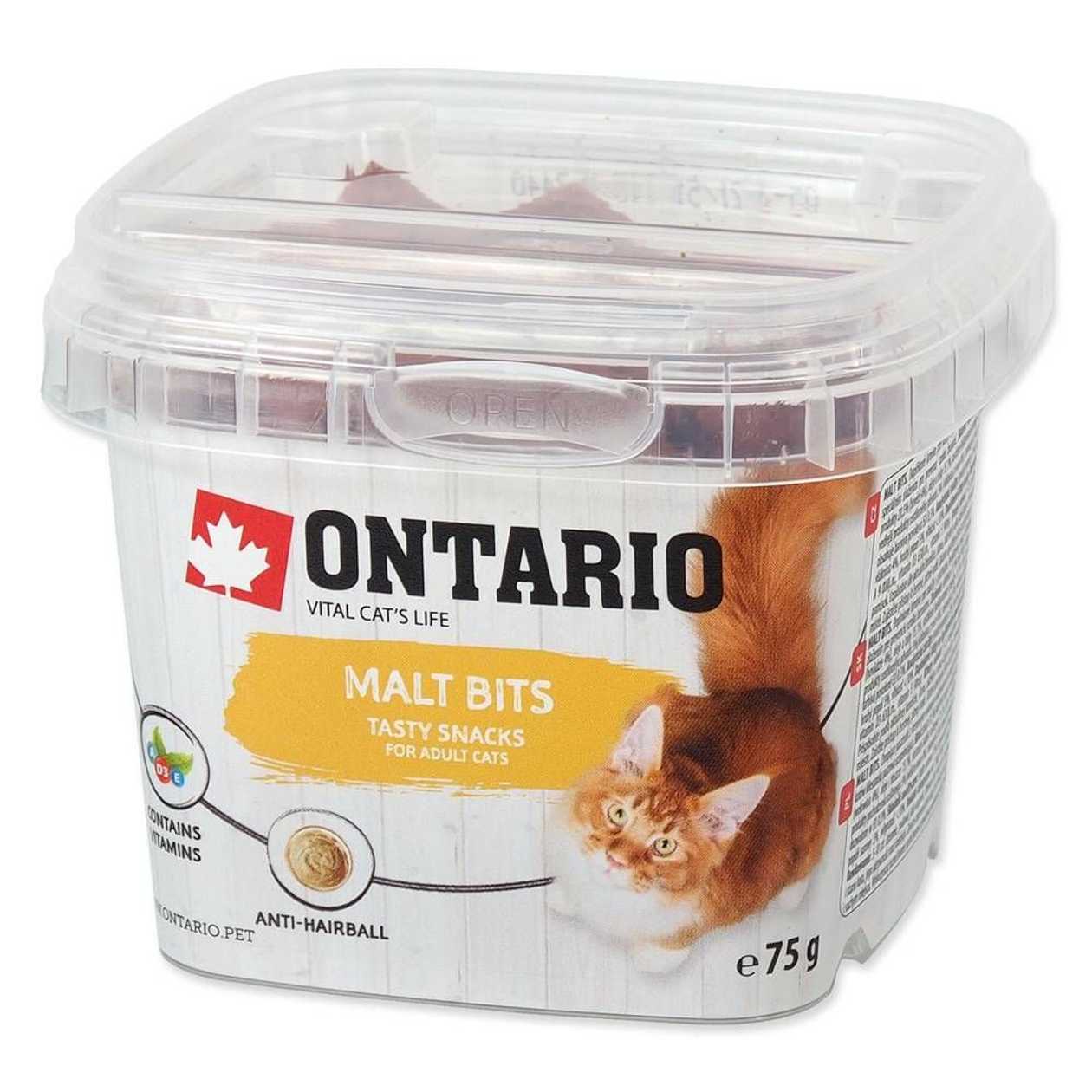 Gardums kaķiem – Ontario Malt bits, 75 g  -  [65645]