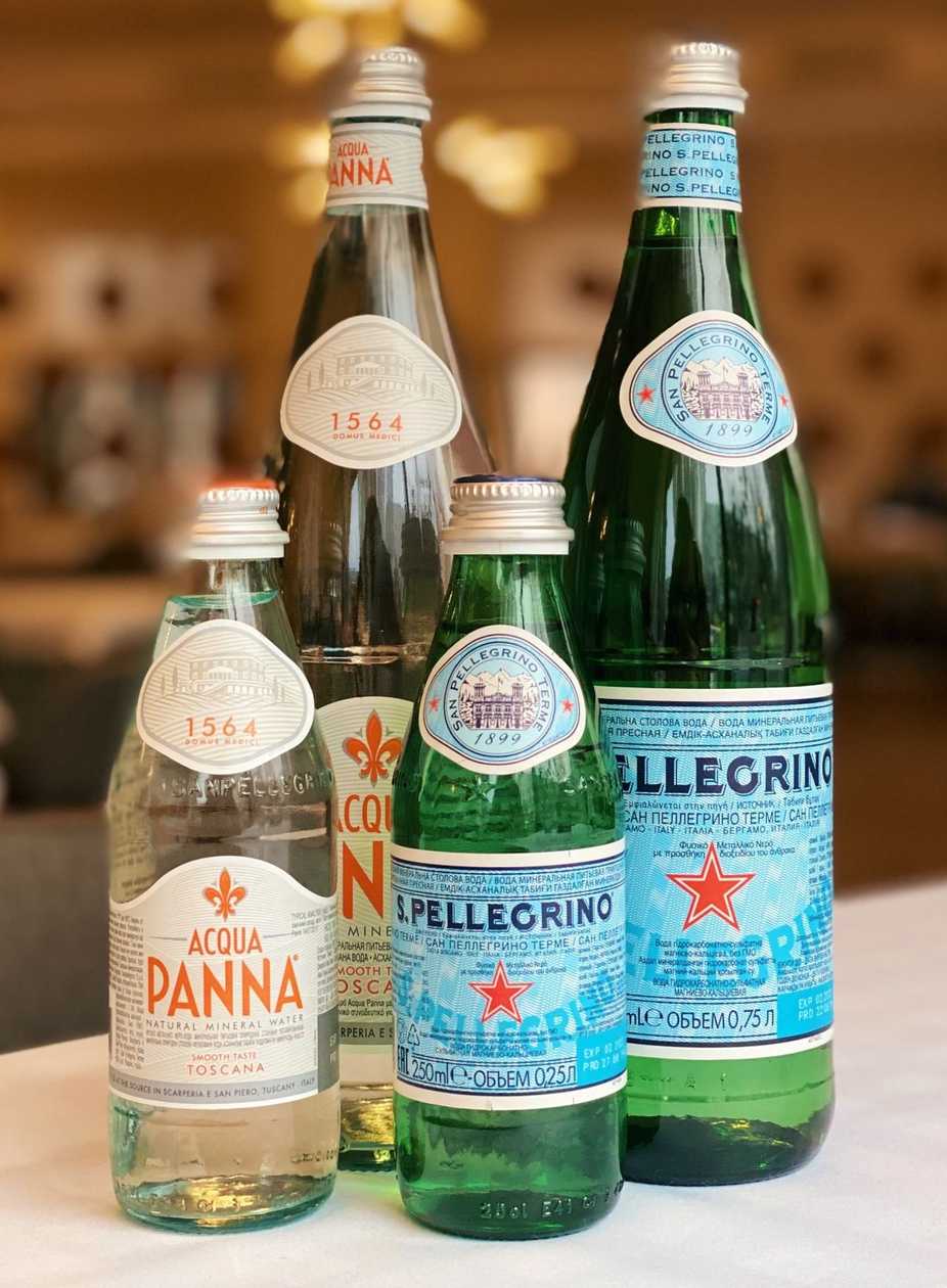 Вода S.Pellegrino 0,75 ml     Acqua Panna