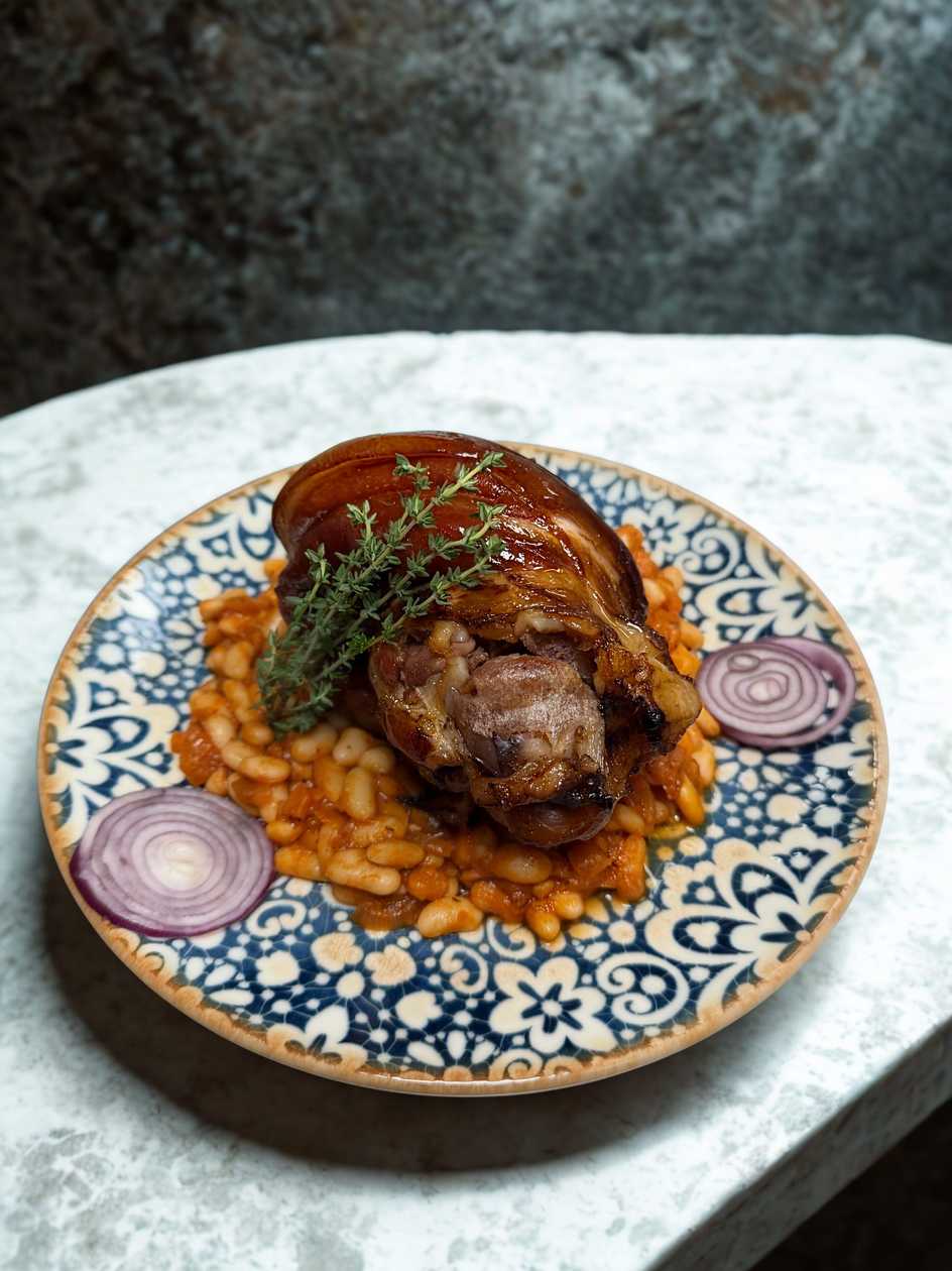 Pork Knuckle with Beans