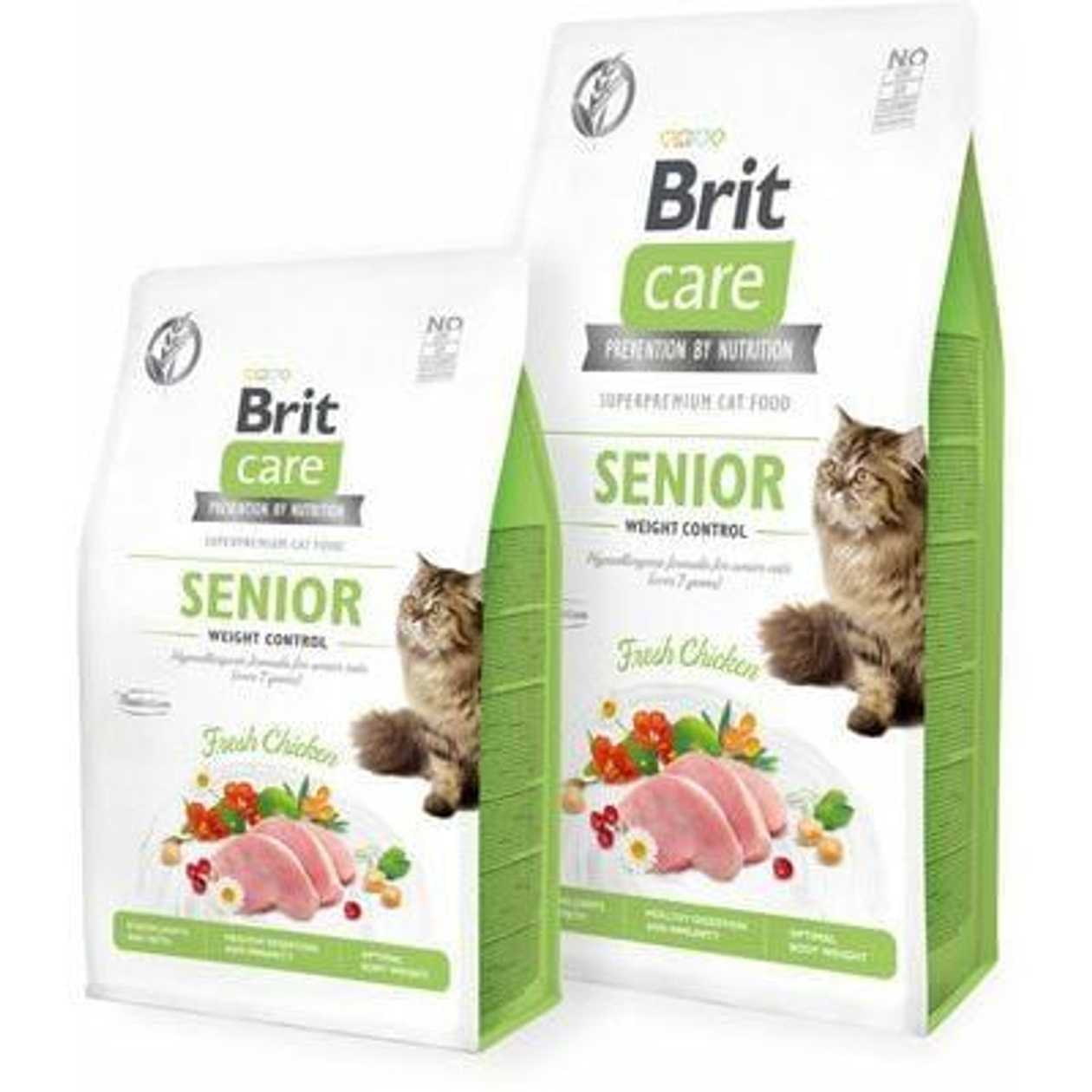 Brit Care Cat GF Senior Weight Control barība kaķiem, 2 kg  -  [40945]