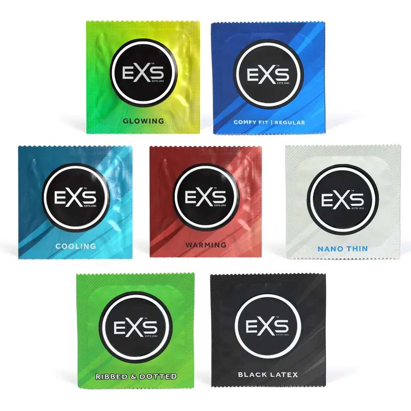 EXS Variety Pack 42 Condoms – 7 Types in One Box