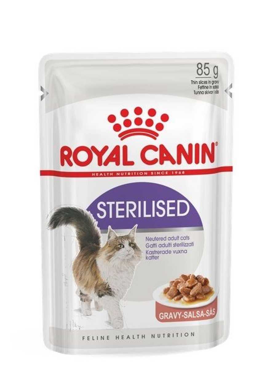 Royal Canin FHN STERILISED IN GRAVY kaķu konservi mērcē, 85 g  -  [11301]