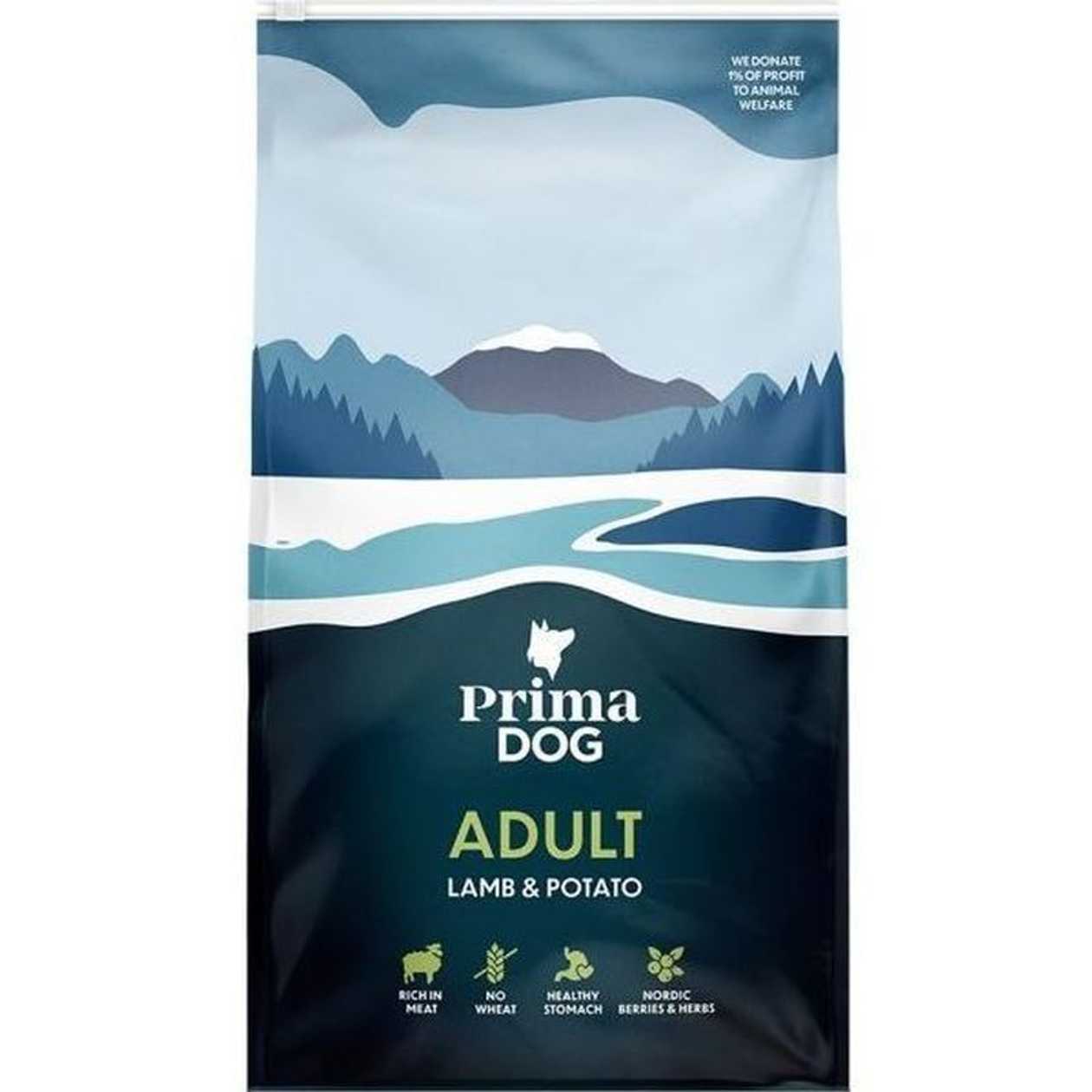 PrimaDog Adult Lamb & Potato bezglutēna sausā barība jūtīgiem suņiem ar jēra gaļu, 20 kg  -  [61374]