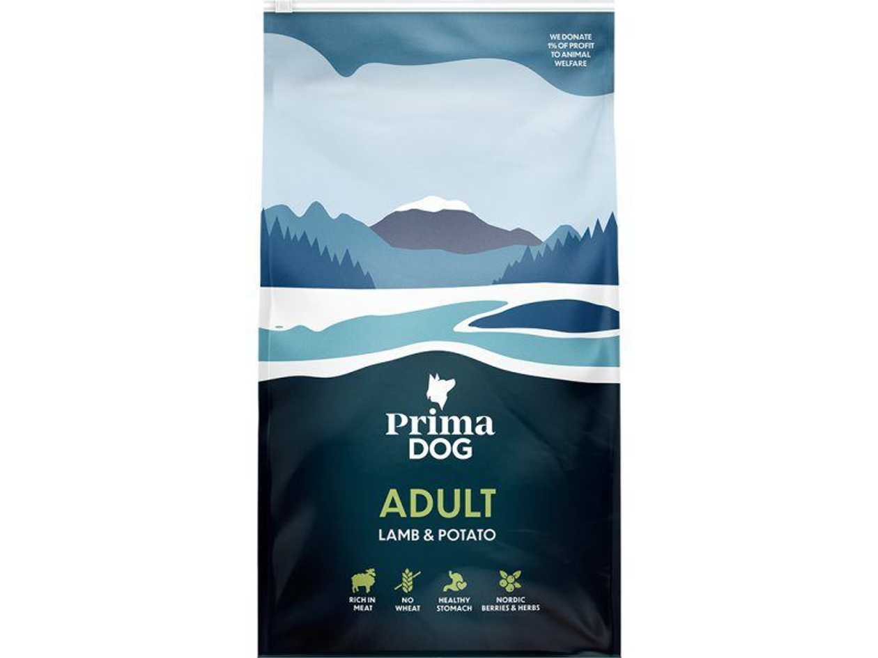 PrimaDog Adult Lamb & Potato bezglutēna sausā barība jūtīgiem suņiem ar jēra gaļu, 10 kg  -  [88814]