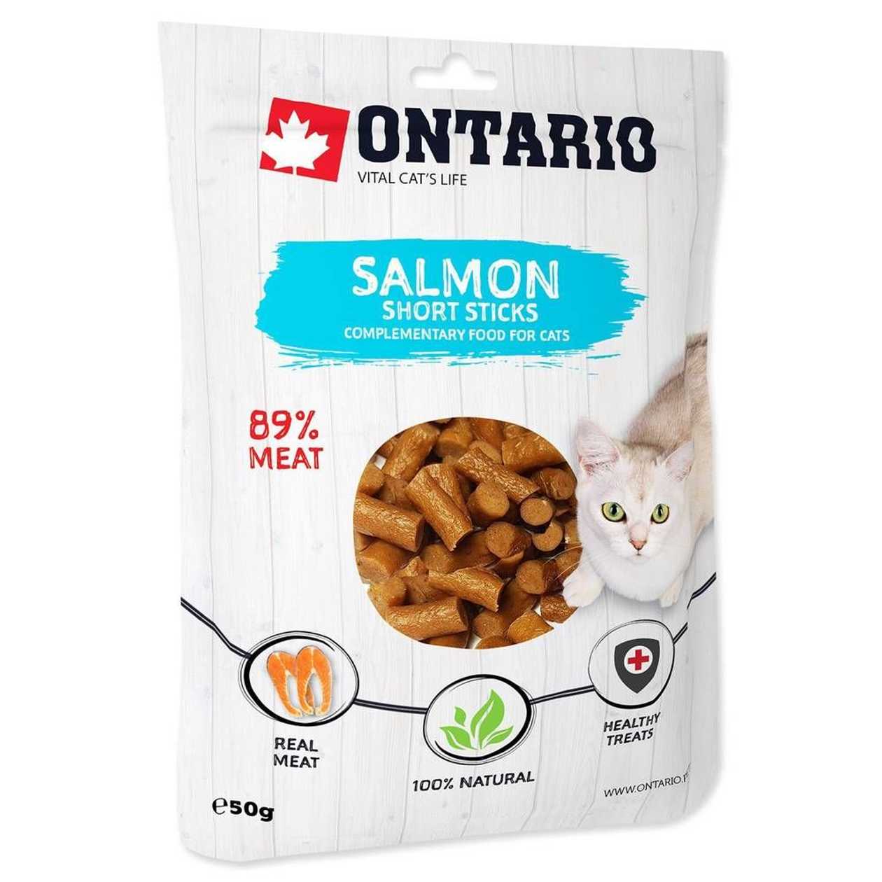 Ontario Gardumi kaķiem Cat Salmon Short Sticks 50g.  -  [94997]