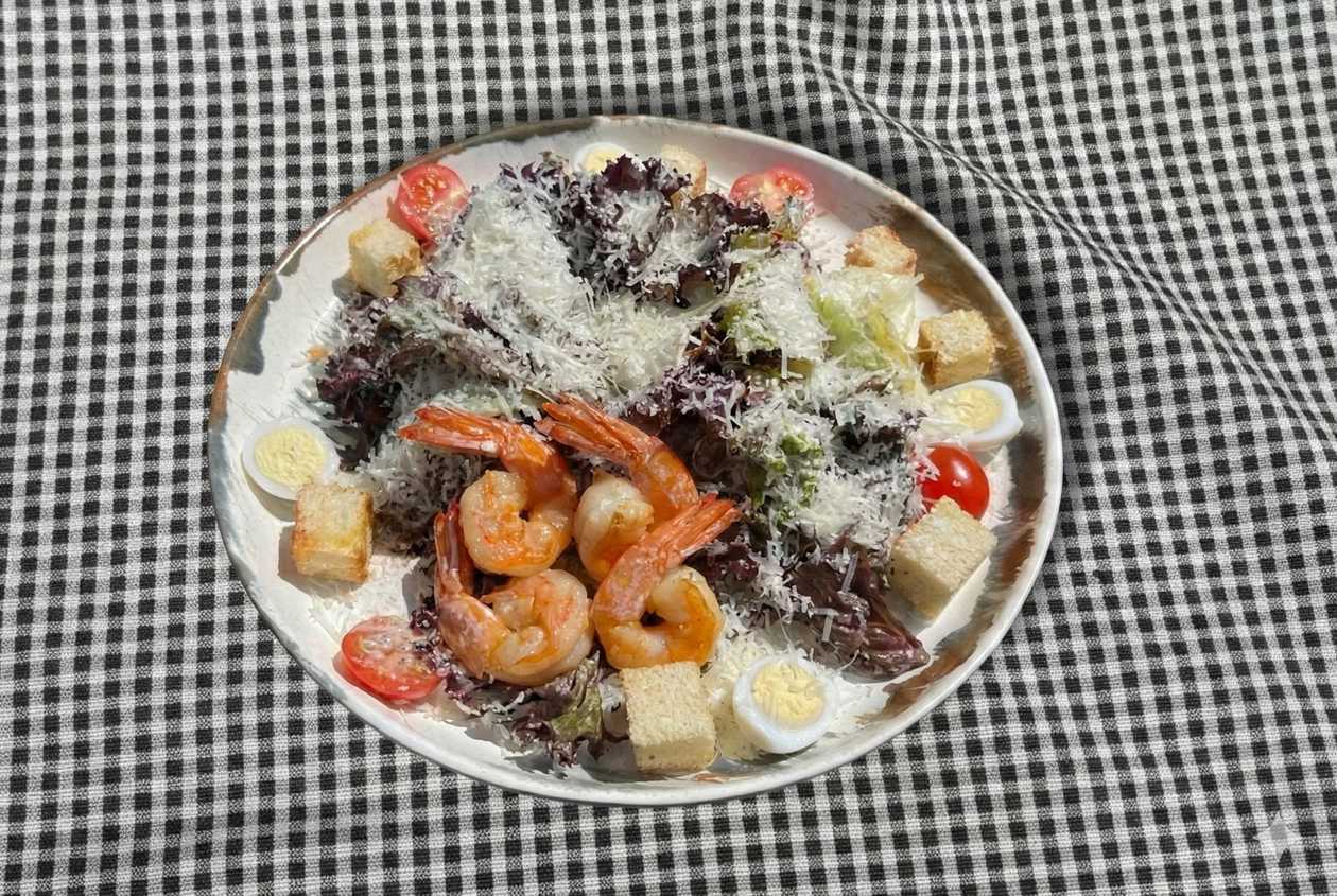 Caesar Salad with Shrimp