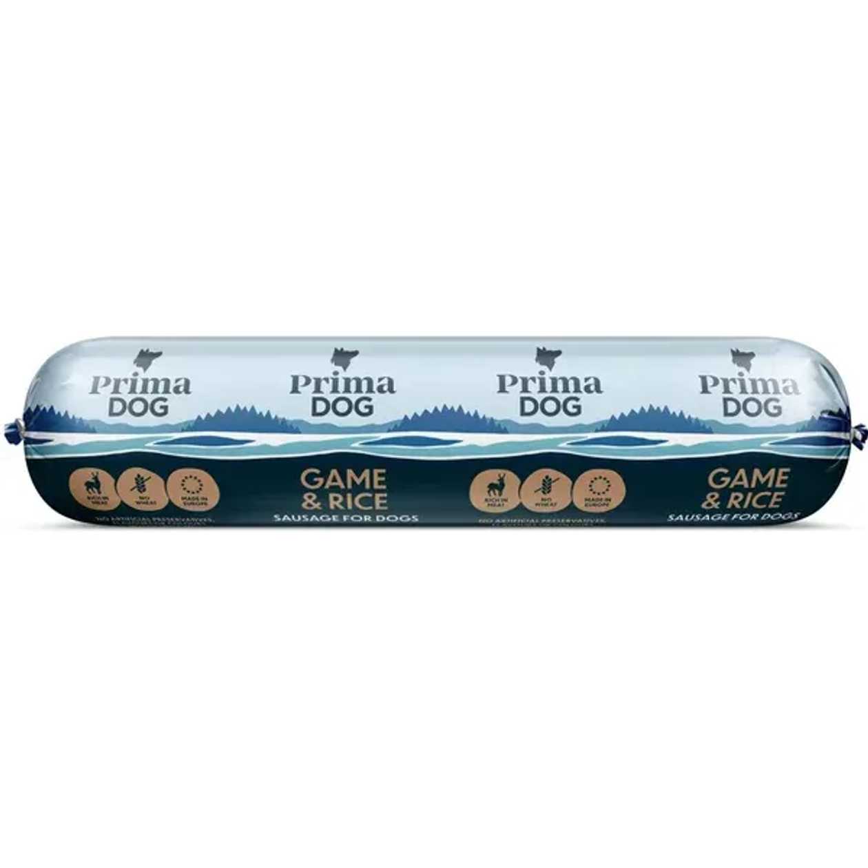 PrimaDog Game & Rice meža dzīvnieku gaļas desa ar rīsiem, 800 g  -  [60933]