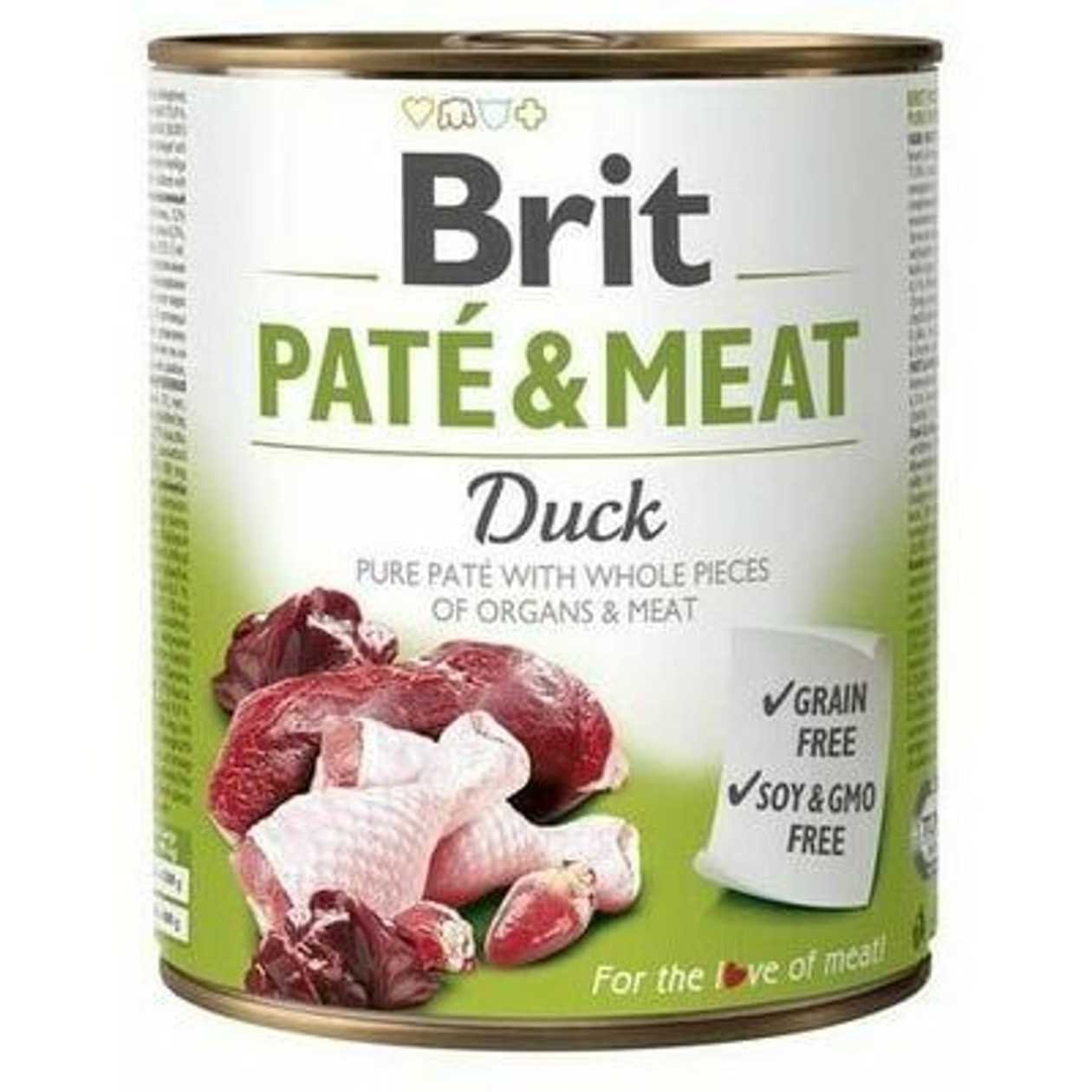 Brit Care wet Duck Paté & Meat mitrā barība suņiem, 800 g`  -  [57516]