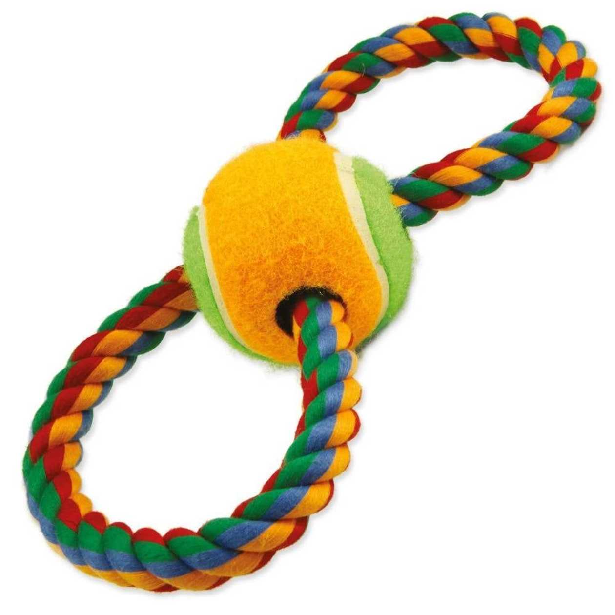 Dog Fantasy Figure of 8 Rope & tennis ball – rotaļlieta suņiem  -  [71318]