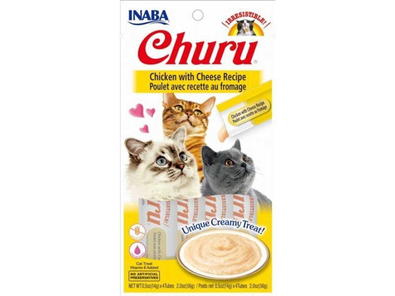 Inaba Churu Cat Chicken Cheese - gardums kaķiem, 4x14 g  -  [00735]