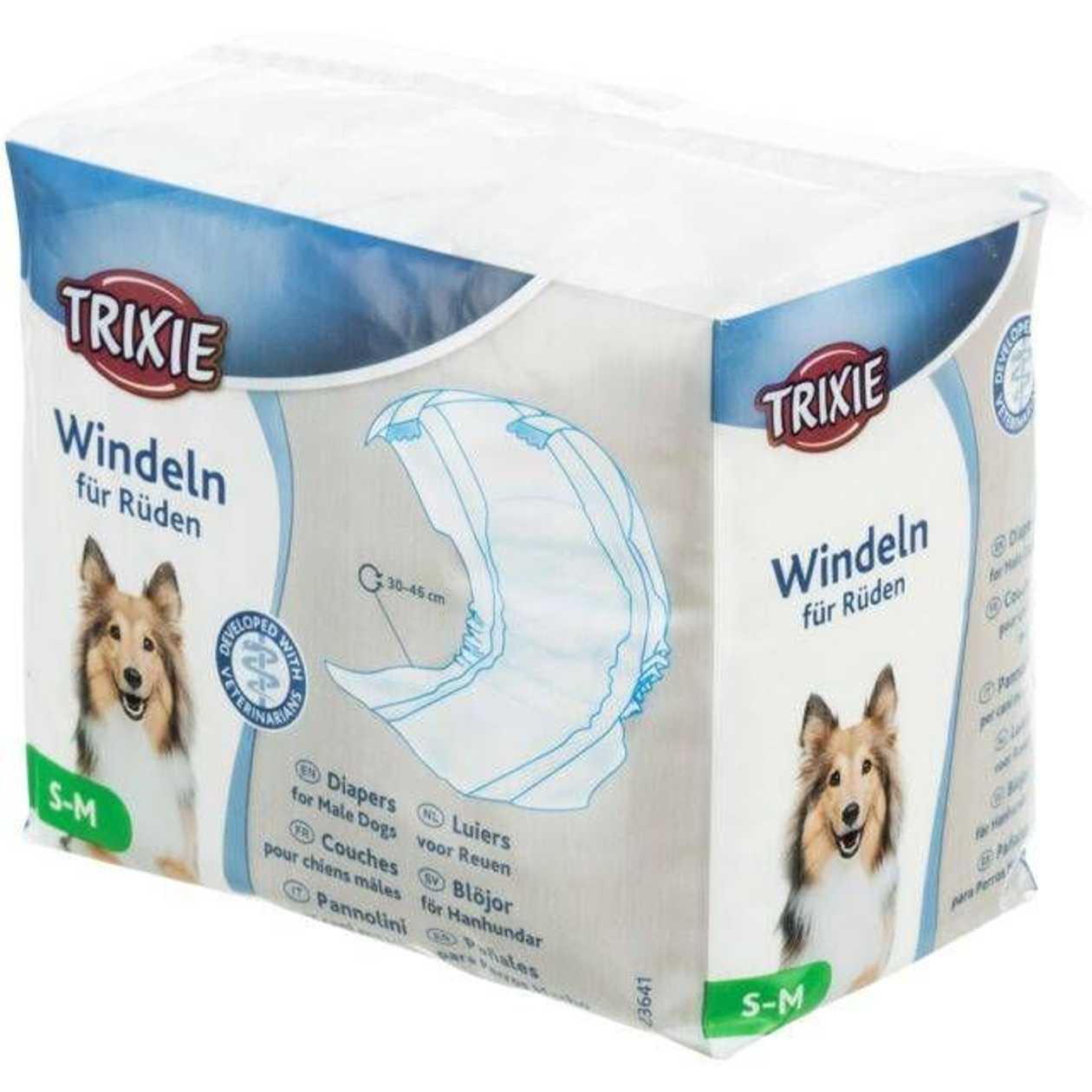 Trixie Autiņbiksītes suņiem Diapers for male dogs, S–M, 30–46, 12 gab  -  [36414]