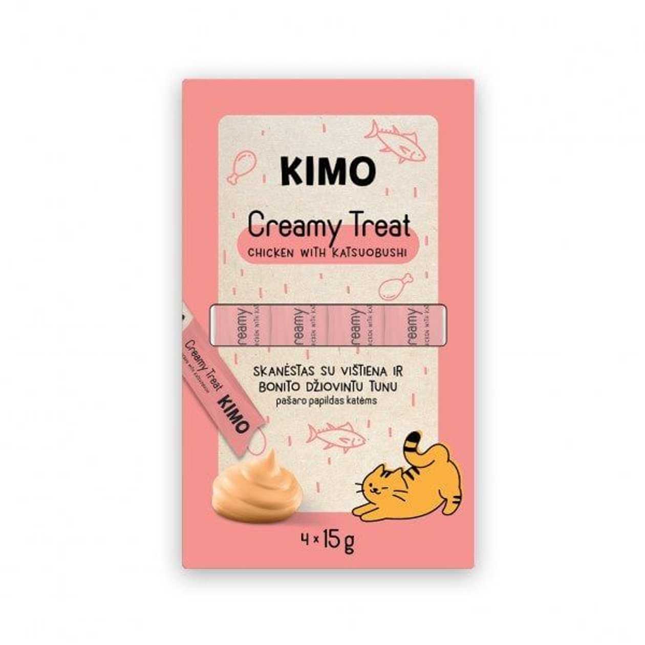 Kimo Cat Creamy Treat Chicken Katsuobushi gardumi kaķiem ar vistu, 60g  -  [80252]