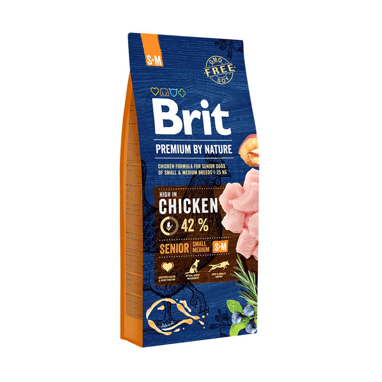 Brit Premium By Nature Senior S/M sausā barība suņiem Vista, 15 kg  -  [30175]