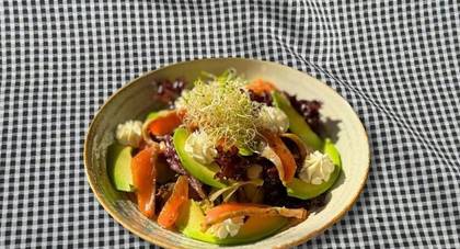 Norwegian Salad with lightly salted salmon