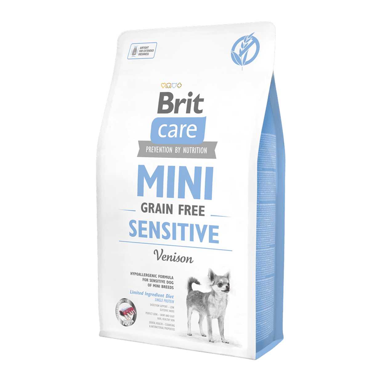 Brit Care Mini Sensitive bezgraudu sausā barība jutīgiem suņiem, Briedis, 2 kg  -  [20169]