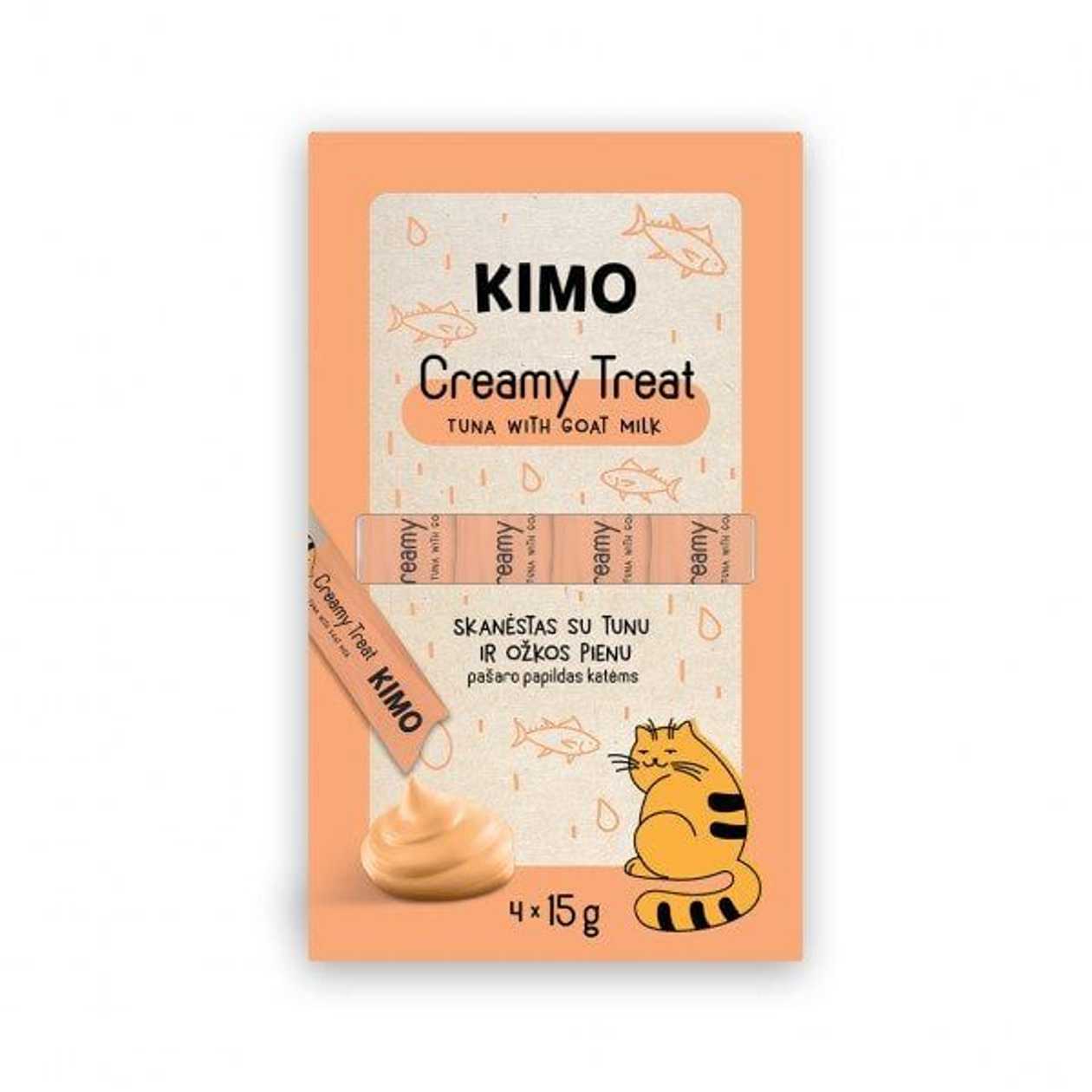 Kimo Cat Creamy Treat Tuna Goat Milk gardumi kaķiem ar kazas pienu, 60g  -  [80276]